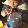 Theresa Huse 2012 DearCreativesdotcom-01023 using Gak blowing a bubble with it