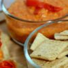 red bell pepper hummus, Hummus Dip with Triscut Brown Rice, Sea Salt & Black Pepper Crackers, Theresa Huse 2013