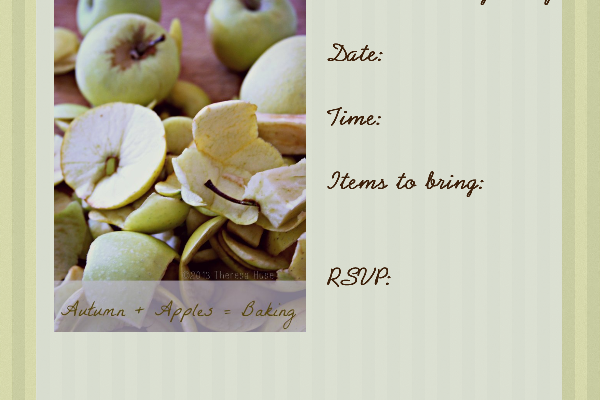 Baking Party Invite, Free Printable
