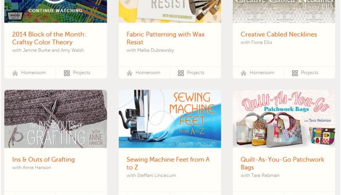 Crafsy Classes Enrolled in