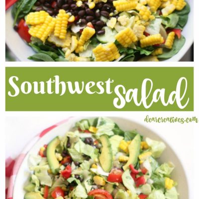 Easy Must Try Southwest Chopped Salad With Black Beans, Corn And Avocado