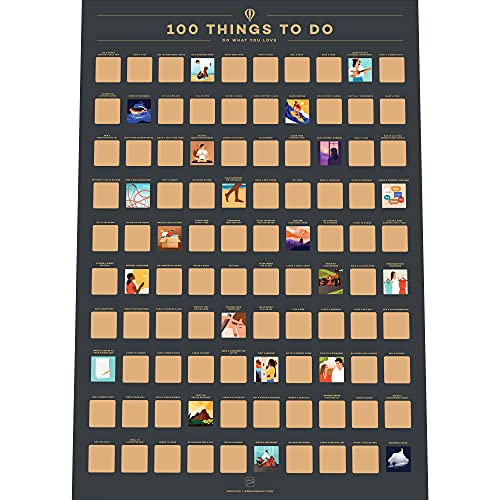 Enno Vatti 100 Things to Do Scratch Off Poster -