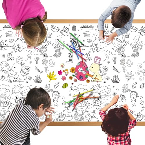 Tbsone Spring Easter Coloring Book for Kids: 72x30 Inch Activity