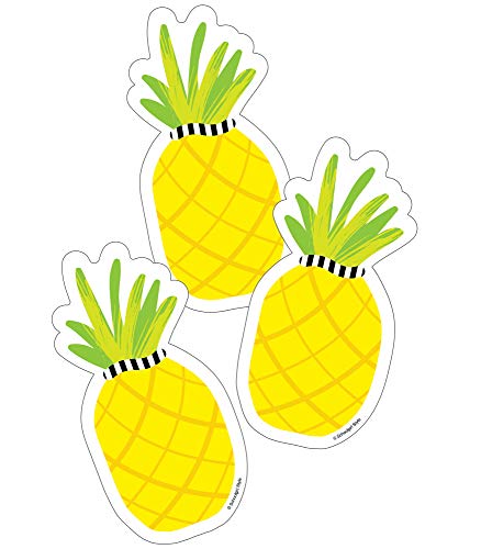Schoolgirl Style Simply Stylish 36-Piece Pineapple Bulletin Board Cutouts, Pineapple