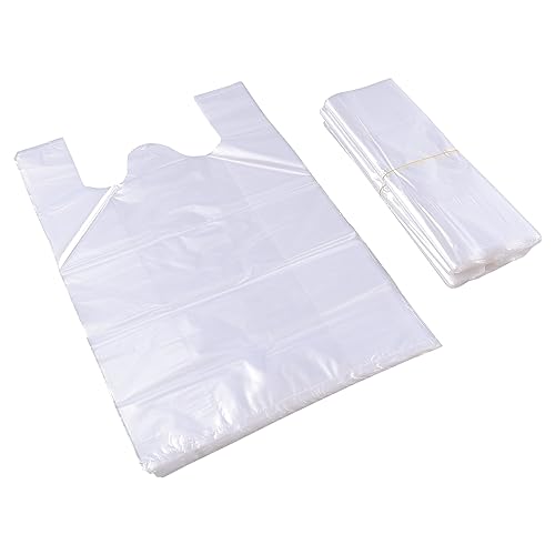 Gainhope 320 Counts Clear Plastic T-shirt Shopping Bags, 14.17" x