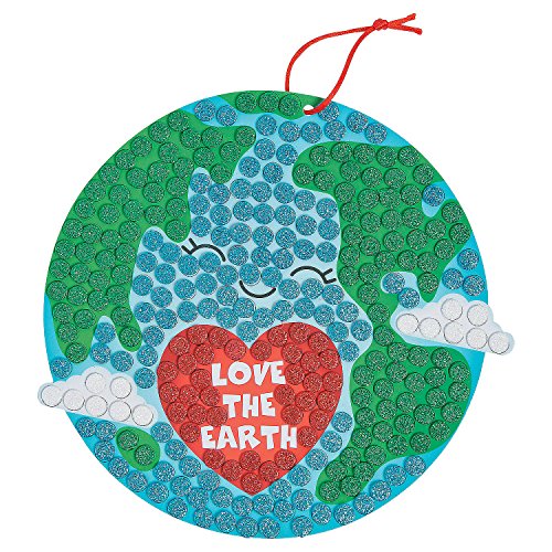 Glitter Mosaic Earth Day Sign Craft Kit - Makes 12