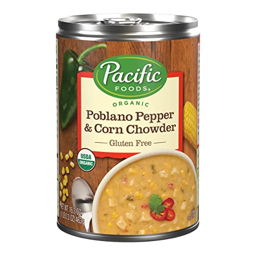 Pacific Foods Organic Poblano Pepper and Corn Chowder, 16.3 oz