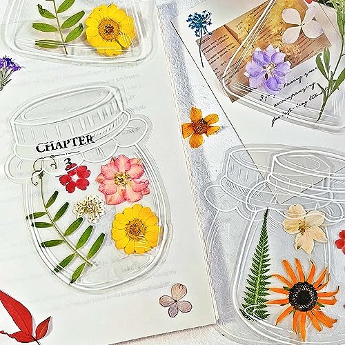 Krinisou Dried Flower Bookmark Making Kit, Easy DIY Transparent Bookmarks,