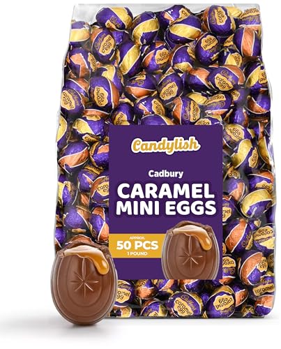 Cadbury Mini Caramel Eggs, 1LB Bag - Premium Milk Chocolate