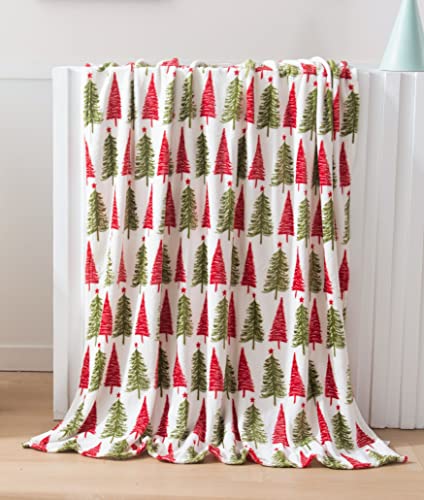 Elegant Comfort Luxury Velvet Super Soft Christmas Prints Fleece Blanket-Holiday