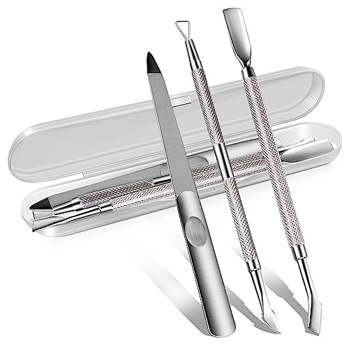 3PCS Cuticle Pusher and Gel Polish Remover Set with Nail