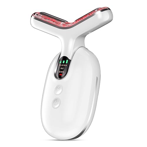 Aikertec Red Light Skin Beauty Device,Multifunctional Facial Massager,3-in-1 LED Beauty