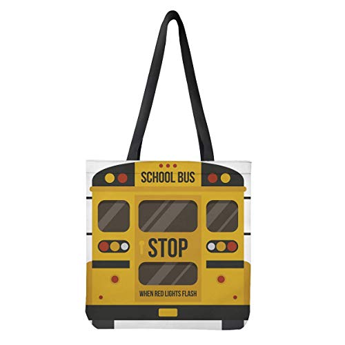 HUGS IDEA Eco-friendly Reusable Grocery Handbag for Women Novelty School