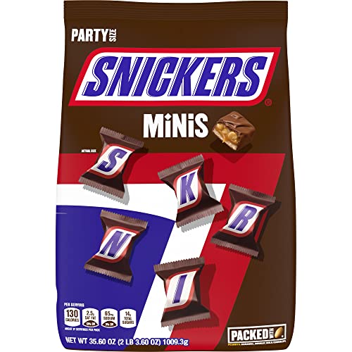 SNICKERS Minis Size Milk Chocolate Candy Bar Bulk Assortment, 35.6