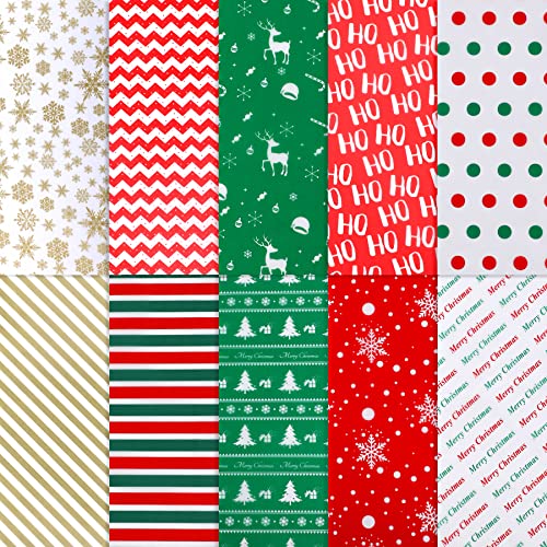 SANNIX 100 Sheets Christmas Tissue Paper Xmas Bulk Gift Wrapping