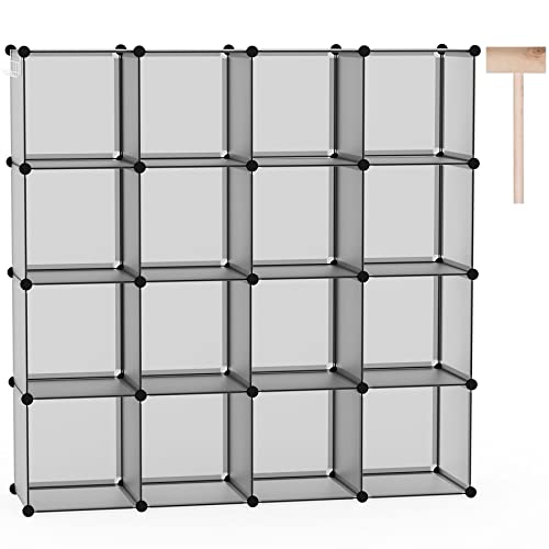 C&AHOME Cube Storage Organizer, 16-Cube Shelves Units, Closet Cabinet, DIY