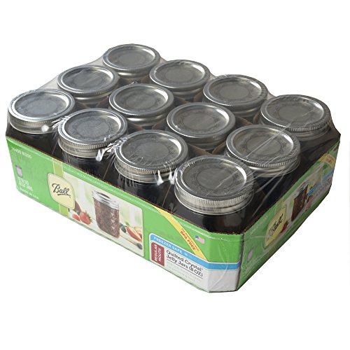 Ball Mason 8oz Quilted Jelly Jars with Lids and Bands,