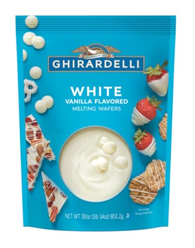 GHIRARDELLI White Vanilla Flavored Melting Wafers - 30 oz Bag