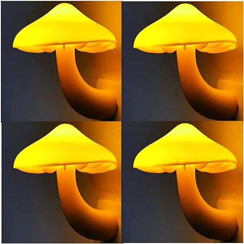 AUSAYE 4 Pack Plug in Night Light, Mushroom Light LED
