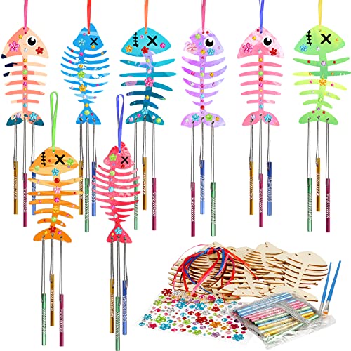 Fennoral 12 Pack Wind Chime Kit Winter Craft Kits for