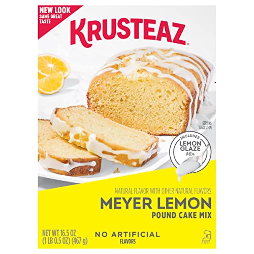 Krusteaz Meyer Lemon Pound Cake and Glaze Mix, 16.5 oz