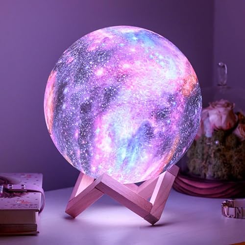 Mind-Glowing Galaxy Moon Lamp - Cool Space Night Light for