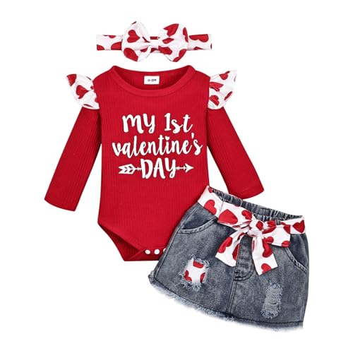 FOCUTEBB 12-18 Months Valentines Baby Girls Outfits Baby Girl Valenttines