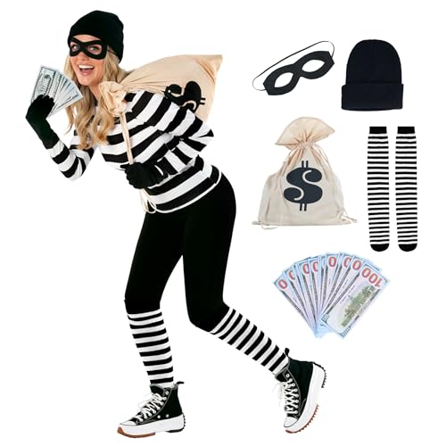 Morph Burglar Costume Women Robber Costume Women Bank Robber Costume