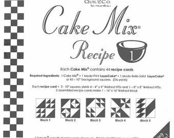 Moda Cupcake Mix Recipe Foundation Paper Pattern Pad #1