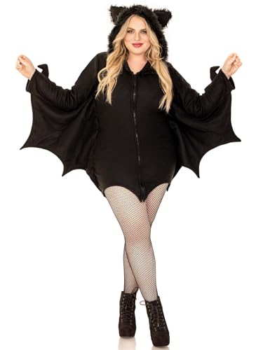 Leg Avenue womens Cozy Bat Hooded Fleece dress - Cute