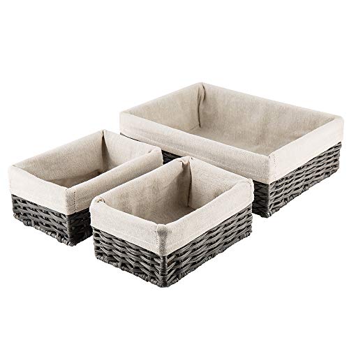 Hosroome Handmade Storage Basket Wicker Baskets for Organizing Shelf Baskets