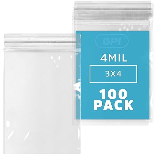 CLEAR PLASTIC REUSABLE ZIP BAGS - Bulk GPI Pack Of