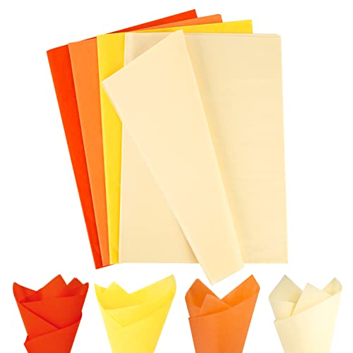 Koogel 112PCS Orange Tissue Paper, 20inches Fall Colored Tissue Paper