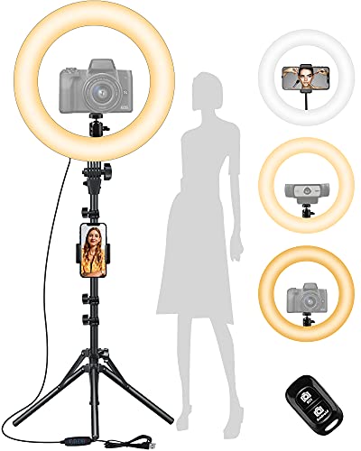 12'' Selfie Ring Light with Stand and Phone Holder, LED