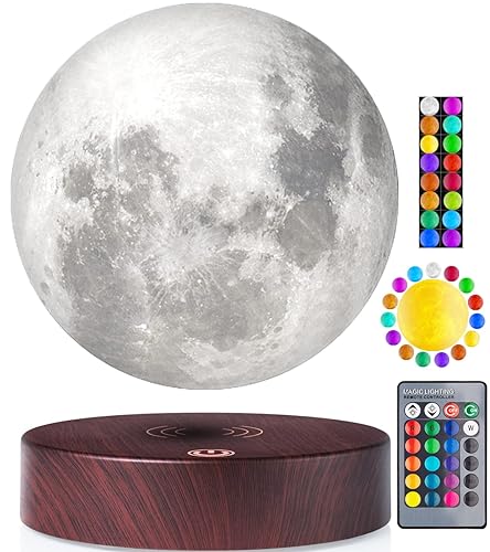 VGAzer Levitating Moon Lamp, 16 Colors 20 Models Floating Moon