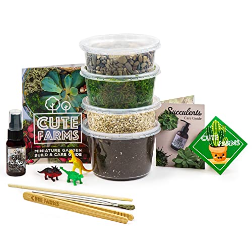 Cute Farms Terrarium Starter Kit | Moss, Vermiculite, Soil, Pebbles,