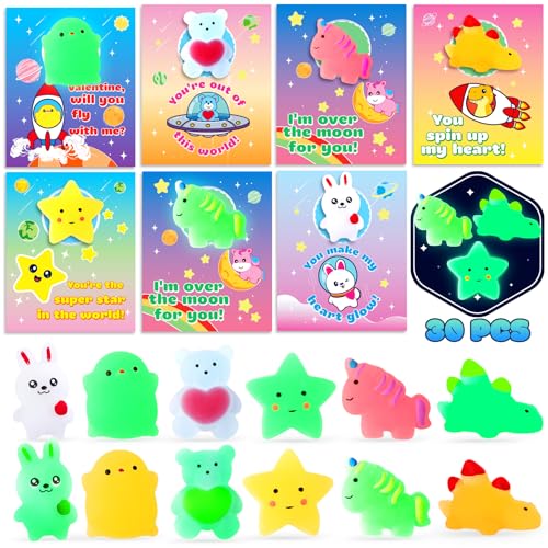 Valentines Day Cards for Kids Classroom,30Pcs Valentine's Greeting Cards with