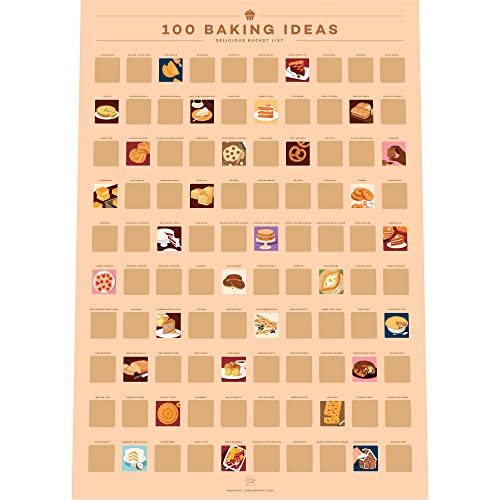 Enno Vatti 100 Baking Ideas Scratch Off Poster - Home