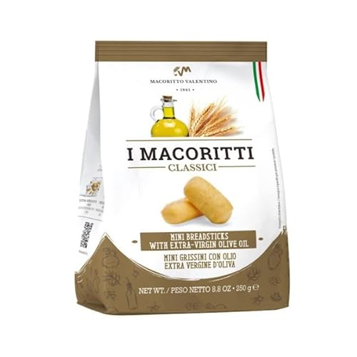 I Macoritti Mini Crispy Breadsticks, Authentic Grissini Italian Bread Sticks,
