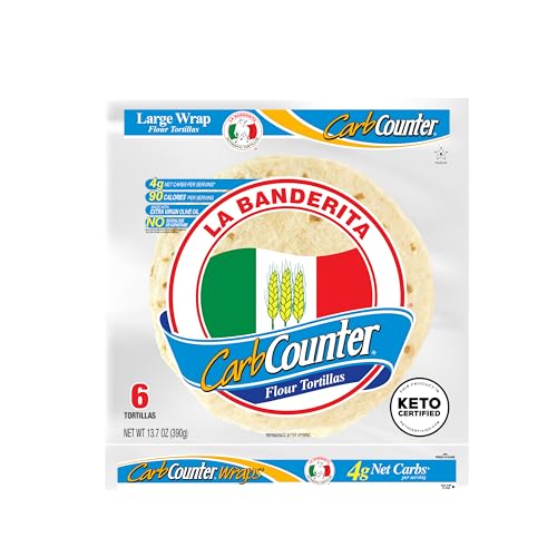 La Banderita Carb Counter® White | 10" Size Flour Tortillas