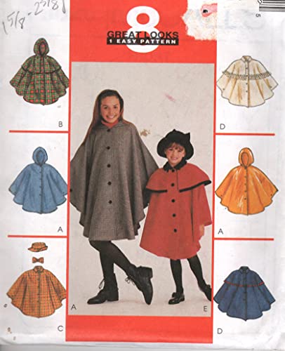 McCall's Pattern 9026 Girls' Cape, Detachable Capelet and Hat, Size