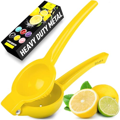 Zulay Kitchen Metal Lemon Squeezer - Handheld Lemon Juicer Squeezer
