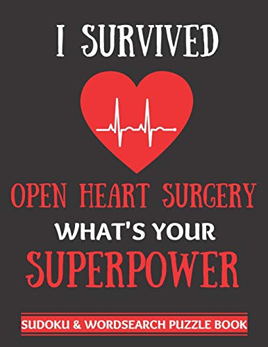 I Survived Open Heart Surgery: Sudoku And Wordsearch Puzzles Large