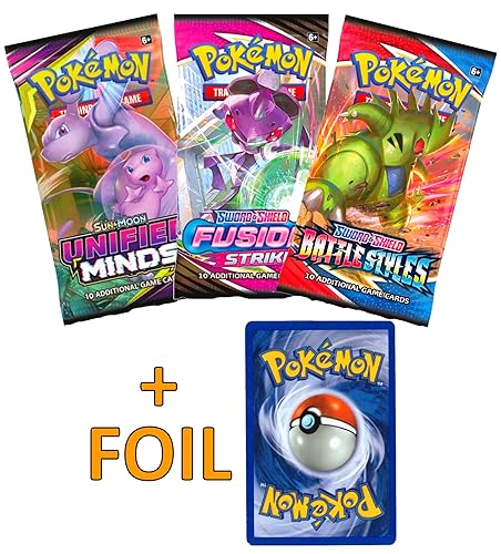 Pokemon TCG: 3 Booster Packs & 1 Random Foil |