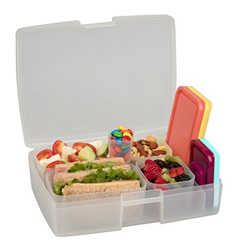 Bentology Bento Lunch Box Set w/ 5 Removable, Leak Proof