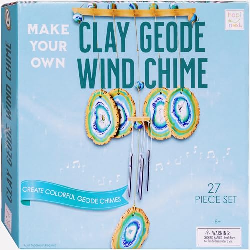 Hapinest Make Your Own Clay Geode Wind Chime Craft Kit