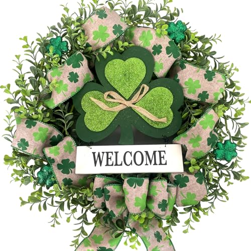 CIR OASES St Patrick's Day Wreath with Welcome Sign, 18