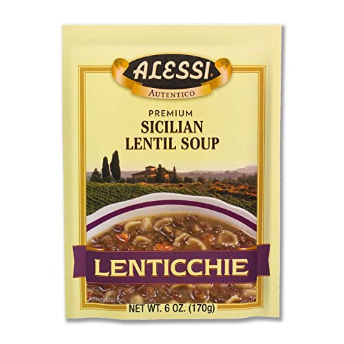 Alessi Autentico Premium Soups, Traditional Flavors, Sicilian Lentil (Sicilian Lentil,