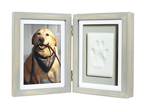 Pearhead Pet Paw Print Photo Frame with Clay Imprint Kit,