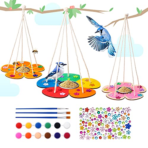 3-Pack Bird Feeders for Kids Arts and Crafts Kit DIY